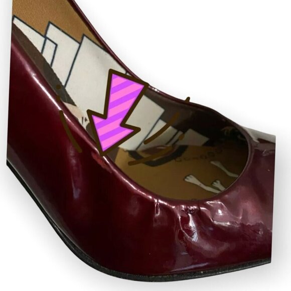 STUART WEITZMAN burgundy patent 'Honor Roll' size 6.5 - Picture 8 of 9